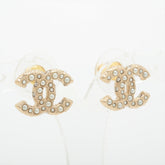 Chanel Coco Logo Gold Pearl Earrings Costume Jewellery 2024
